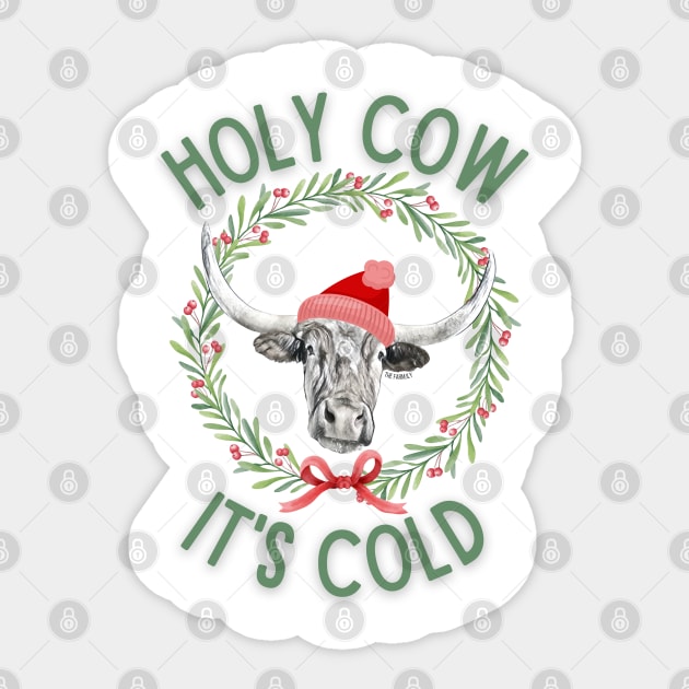 Holy Cow, It's Cold Sticker by The Farm.ily